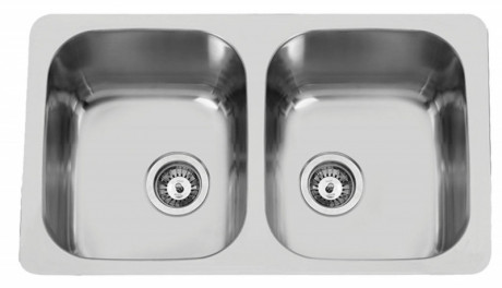 Sinks DUO 765 V 1,0mm leštěný